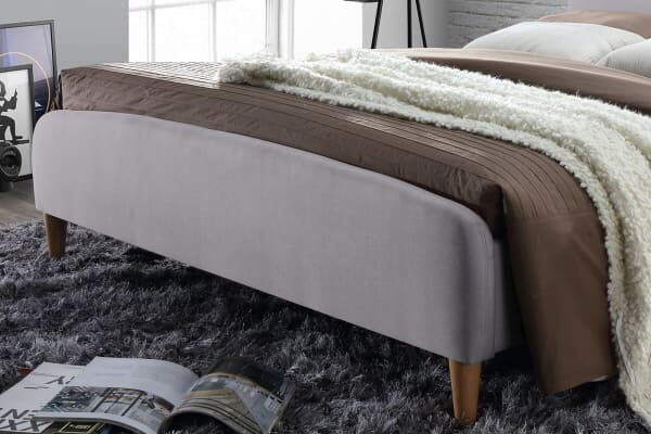 An image for Time Living Geneva Light Grey Bed Frame