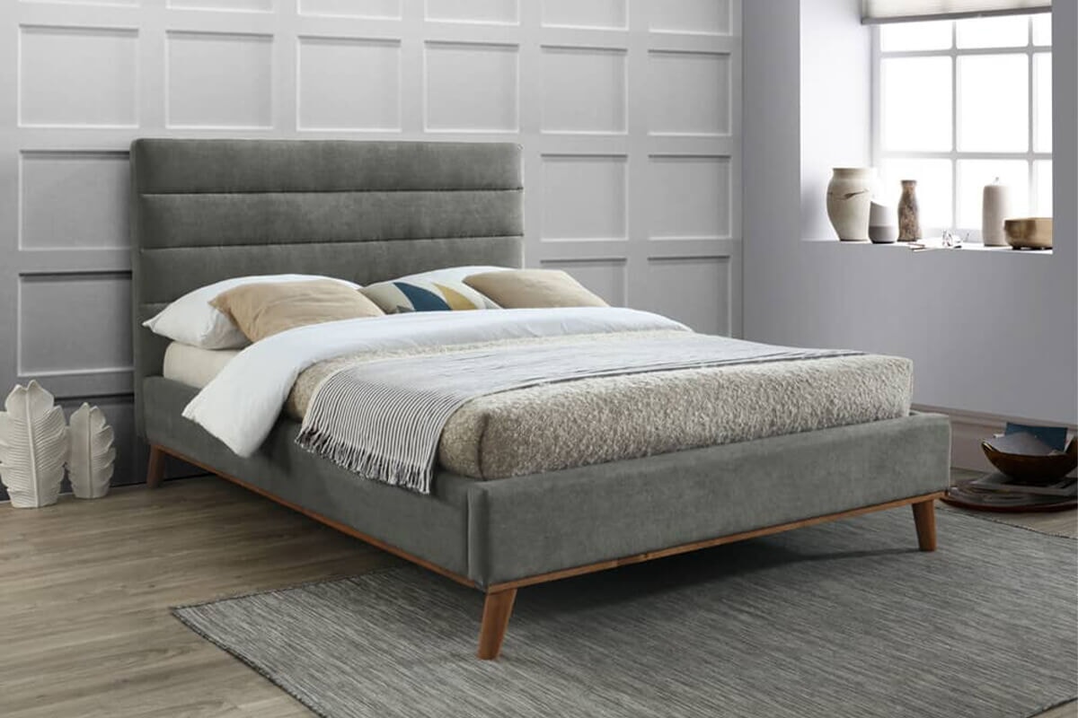 Time Living Mayfair Light Grey Bed Frame MattressNextDay