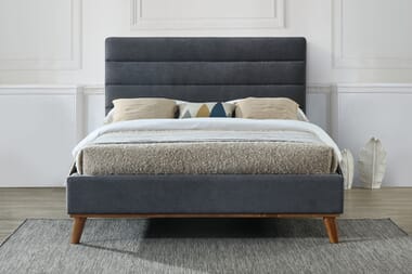 An image for Time Living Mayfair Dark Grey Bed Frame