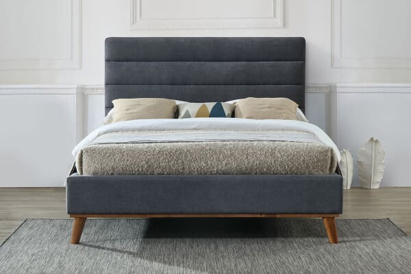 An image for Time Living Mayfair Dark Grey Bed Frame