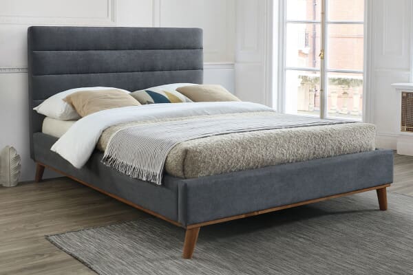 An image for Time Living Mayfair Dark Grey Bed Frame
