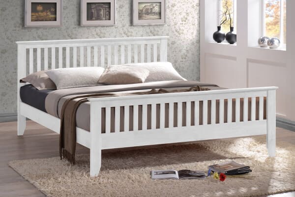 An image for Time Living Turin White Bed Frame