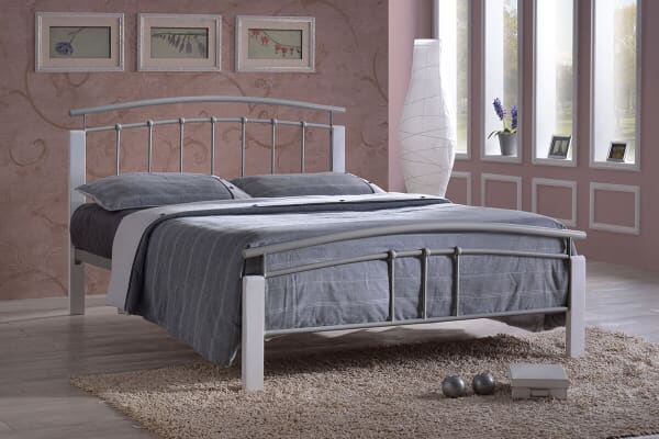 An image for Time Living Tetras White Bed Frame