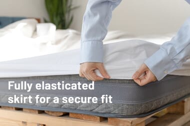 An image for DreamEasy Luxury Quilted Pure Cotton Mattress Protector