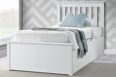 An image for Bedmaster Francis White Ottoman Bed