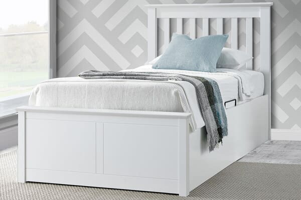 An image for Bedmaster Francis White Ottoman Bed