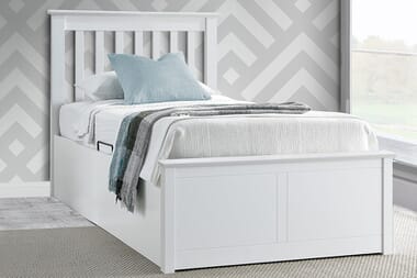 An image for Bedmaster Francis White Ottoman Bed