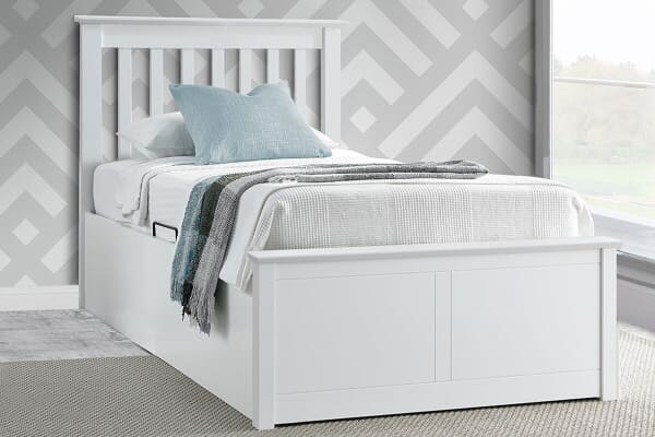 An image for Bedmaster Francis White Ottoman Bed