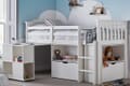 Bedmaster Milo White Sleep Station Desk Storage Bed