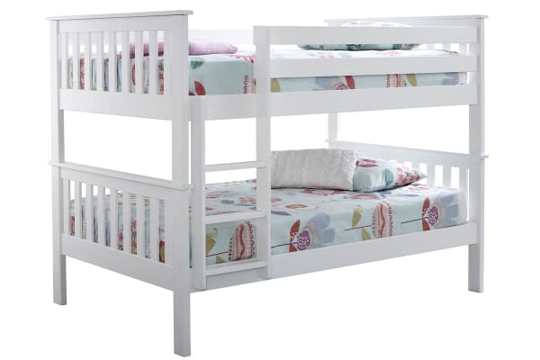 An image for Bedmaster Oslo White Quadruple Bunk Bed