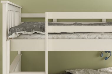 An image for Bedmaster Oslo White Quadruple Bunk Bed