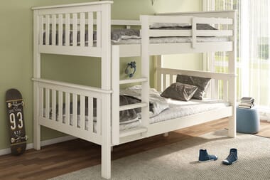 An image for Bedmaster Oslo White Quadruple Bunk Bed