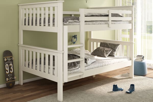 An image for Bedmaster Oslo White Quadruple Bunk Bed