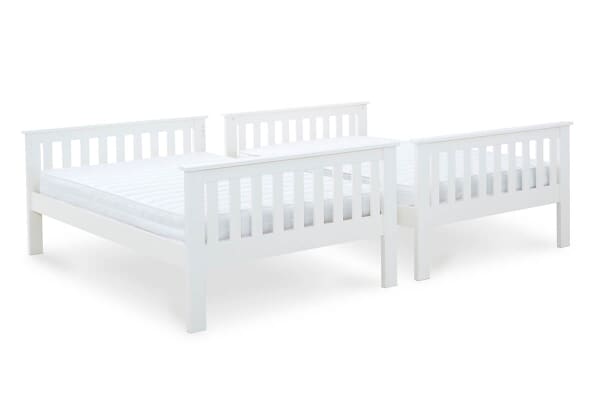 An image for Bedmaster Oslo White Quadruple Bunk Bed