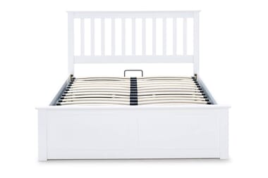 An image for Bedmaster Malmo White Wooden Ottoman Bed