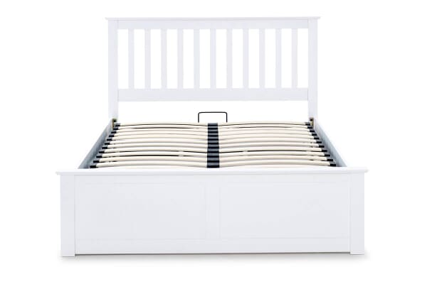 An image for Bedmaster Malmo White Wooden Ottoman Bed