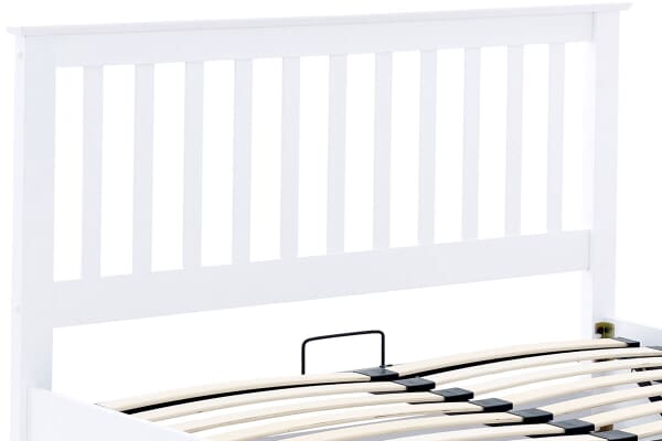 An image for Bedmaster Malmo White Wooden Ottoman Bed