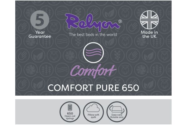 An image for Relyon Comfort Pure 650 Mattress