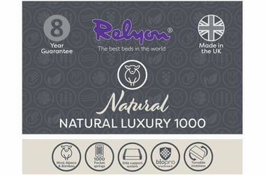 An image for Relyon Bliss 1000 Pocket Natural Divan Bed Set
