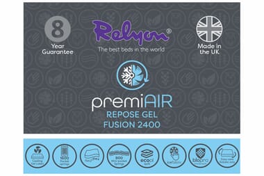 An image for Relyon PremiAIR Repose Gel Fusion 2400 Divan Bed Set