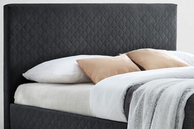 An image for Time Living Brooklyn Dark Grey Bed Frame