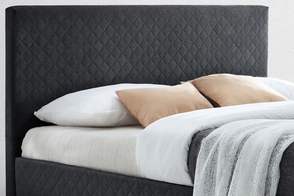 An image for Time Living Brooklyn Dark Grey Bed Frame