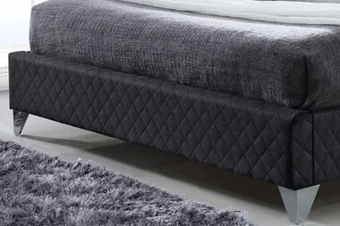 An image for Time Living Brooklyn Dark Grey Bed Frame