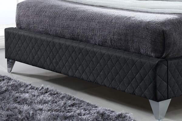 An image for Time Living Brooklyn Dark Grey Bed Frame