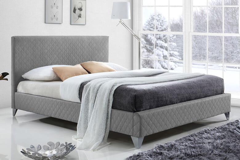 Product photograph of Time Living Brooklyn Grey Bed Frame Double from Mattressnextday