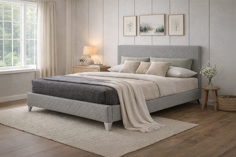 An image for Brooklyn Grey Bed Frame