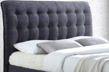 An image for Time Living Hamilton Dark Grey Bed Frame