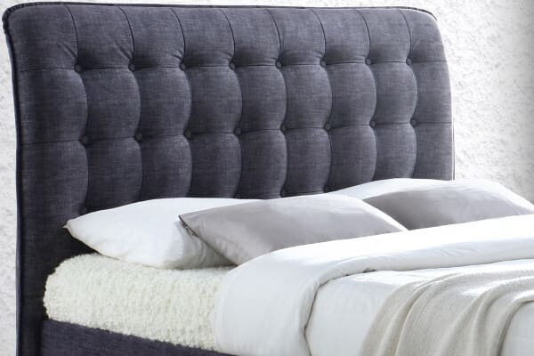 An image for Time Living Hamilton Dark Grey Bed Frame