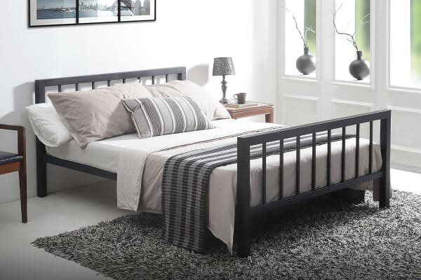 An image for Time Living Metro Black Bed Frame