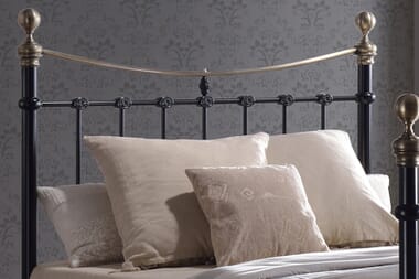 An image for Time Living Elizabeth Black & Brass Bed Frame