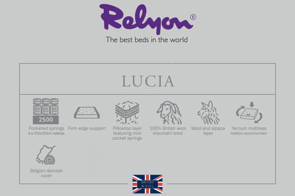 An image for Relyon Lucia 2500 Pillow Top Mattress