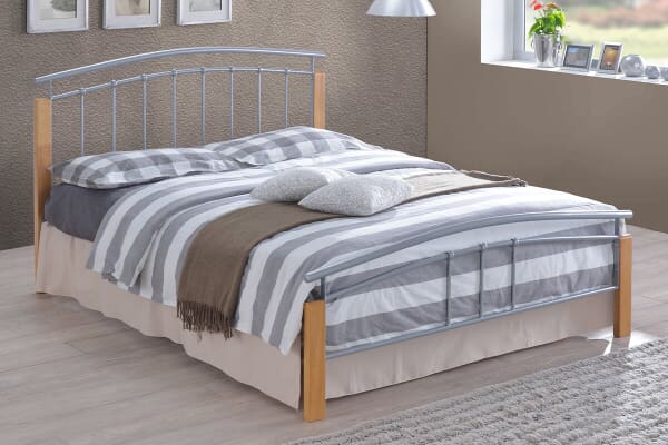 An image for Time Living Tetras Silver Bed Frame