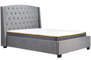 An image for Birlea Balmoral Grey Velvet Fabric Bed