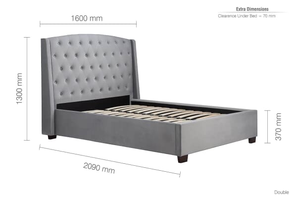 An image for Birlea Balmoral Grey Velvet Fabric Bed