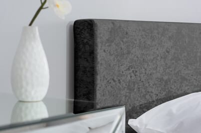 An image for Berlin Black Crushed Velvet Ottoman Bed