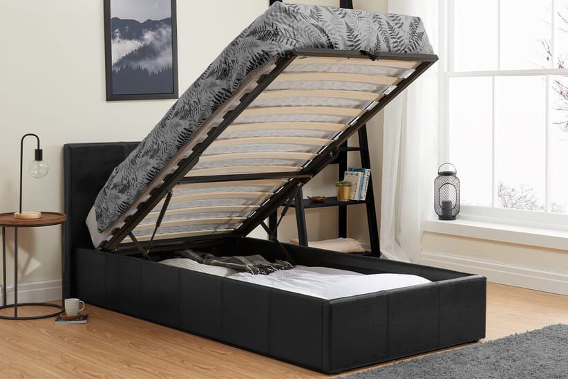 An image for Berlin Black Ottoman Bed