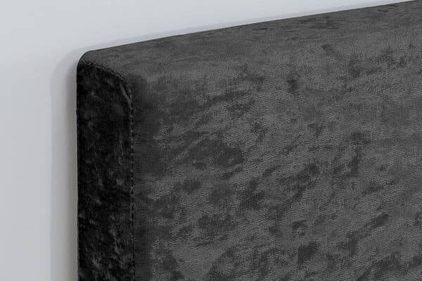 An image for Birlea Berlin Black Crushed Velvet Fabric Bed