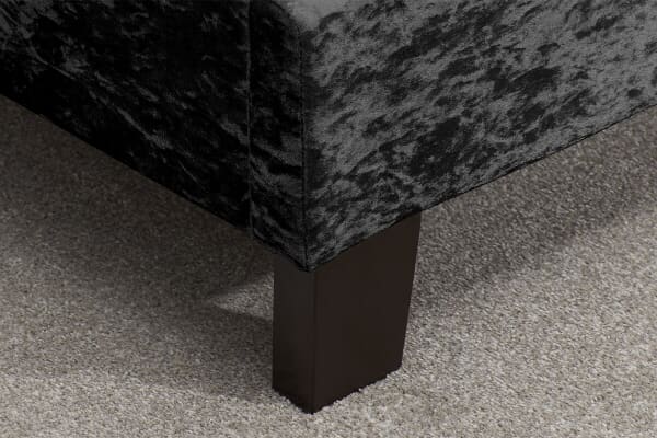 An image for Birlea Berlin Black Crushed Velvet Fabric Bed
