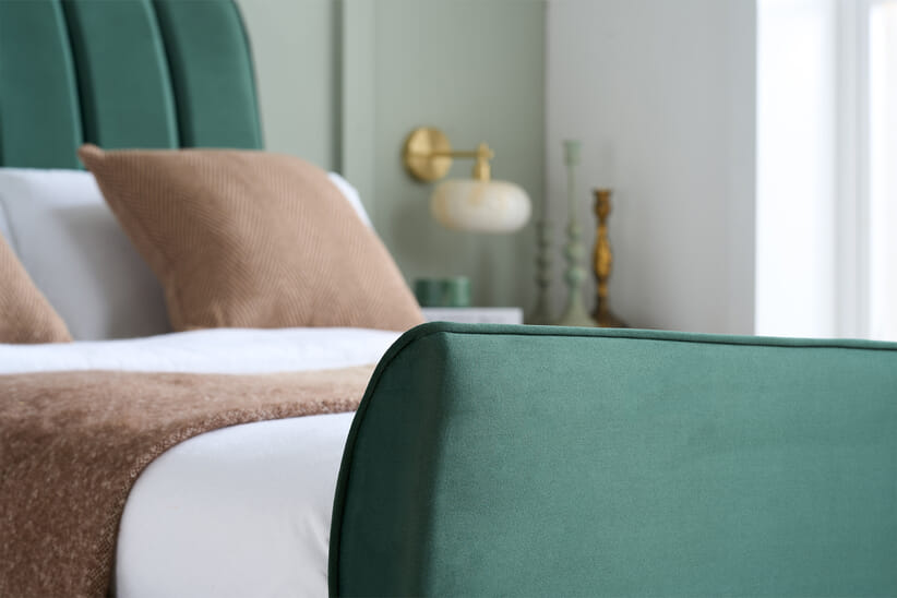 An image for Clover Green Fabric Bed