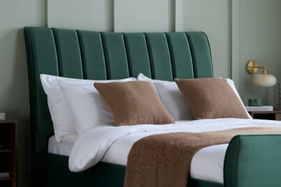 An image for Clover Green Fabric Bed