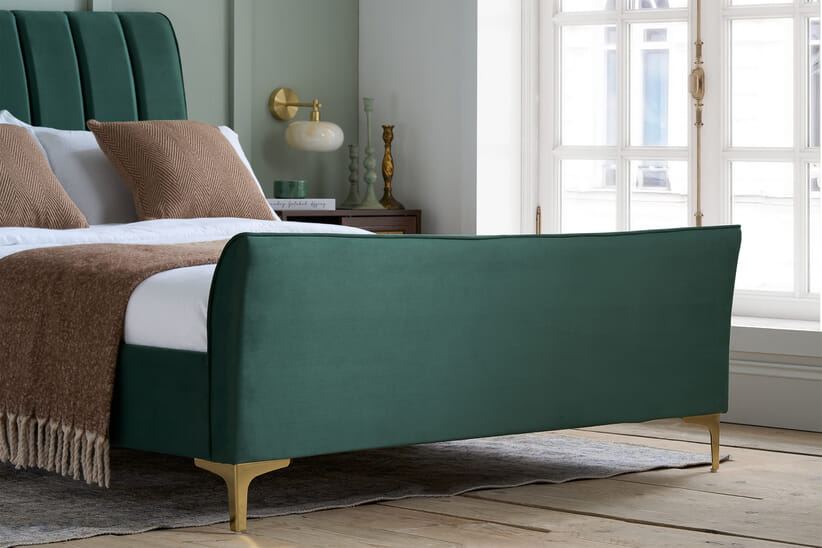An image for Clover Green Fabric Bed