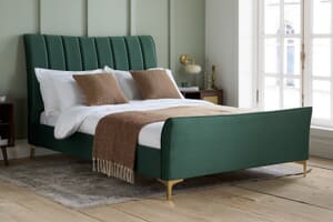 A product image for the Clover Green Fabric Bed