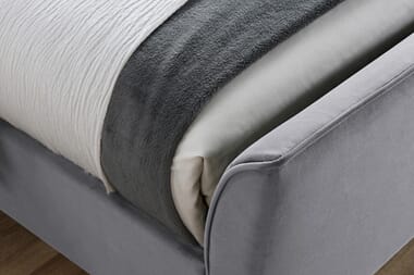 An image for Birlea Clover Grey Velvet Fabric Bed