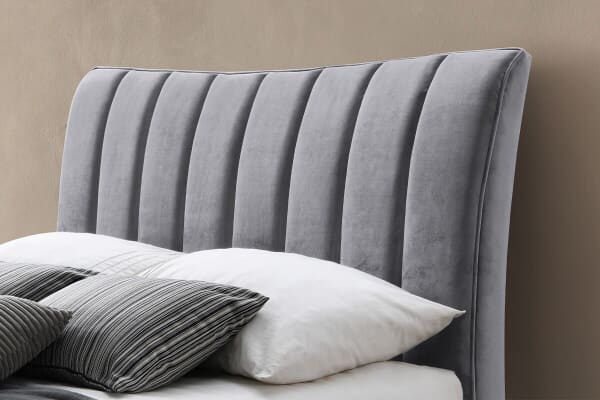 An image for Birlea Clover Grey Velvet Fabric Bed