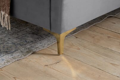 An image for Clover Grey Velvet Fabric Bed