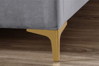 An image for Birlea Clover Grey Velvet Fabric Bed